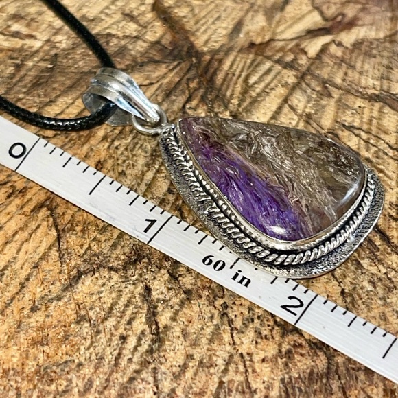Purple Charoite Pendant 2” - Picture 10 of 14